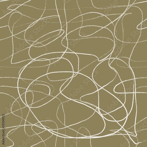 Abstract seamless pattern with white scrawl