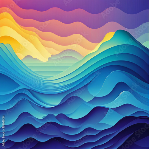 Welle mit Gradient (Generative AI)