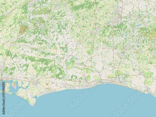 West Sussex, England - Great Britain. OSM. No legend