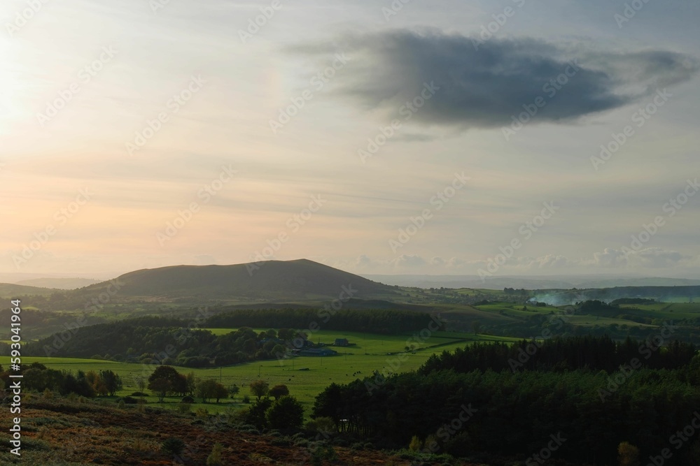 Corndon Hill, Wales in fading light