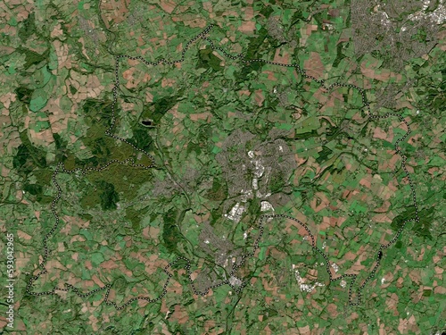 Wyre Forest, England - Great Britain. Low-res satellite. No legend