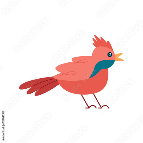 red pigeon cute design