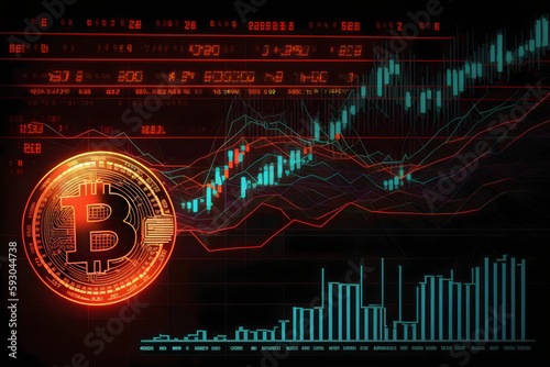 Bitcoin, Crypto Market Analysis Data, generative ai illustration