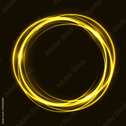 Glowing circle frame