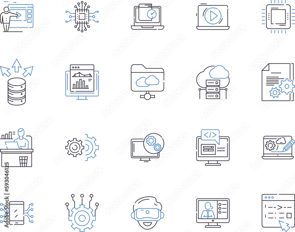 Website and computer outline icons collection. website, computer, internet, browsing, surfing, search, engine vector and illustration concept set. optimization, design, development linear signs Website and computer outline icons collection. website, computer, internet, browsing, surfing, search, engine vector and illustration concept set. optimization, design, development linear signs