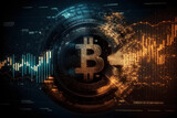 Bitcoin, Crypto Market Analysis Data, generative ai illustration