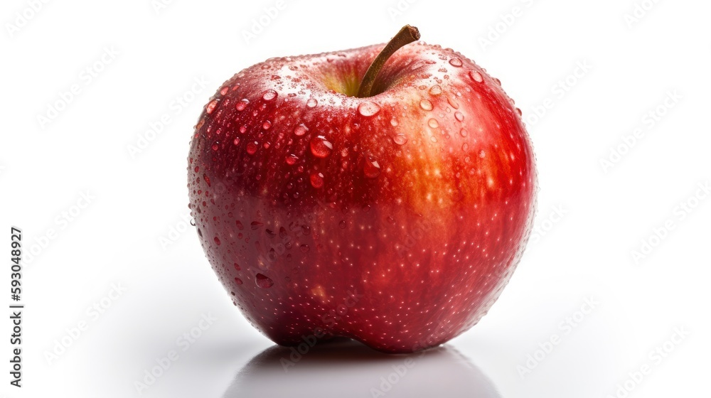 Ripe apple on a white background Ripe apple on a white background