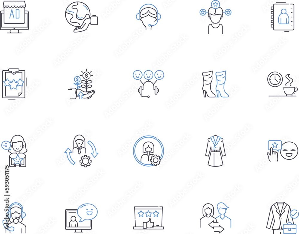 Business women outline icons collection. Businesswomen, Enterprising, Executives, Entrepreneurs, Professionals, Employers, Professionals vector and illustration concept set. Leaders, Managers Business women outline icons collection. Businesswomen, Enterprising, Executives, Entrepreneurs, Professionals, Employers, Professionals vector and illustration concept set. Leaders, Managers