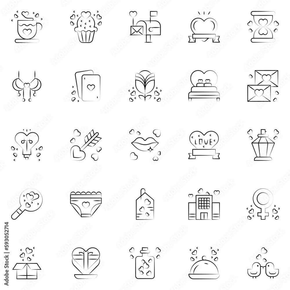 Fototapeta premium Set of friendship icons. Vector Illustration