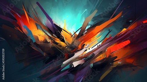 abstract color painting generative ai