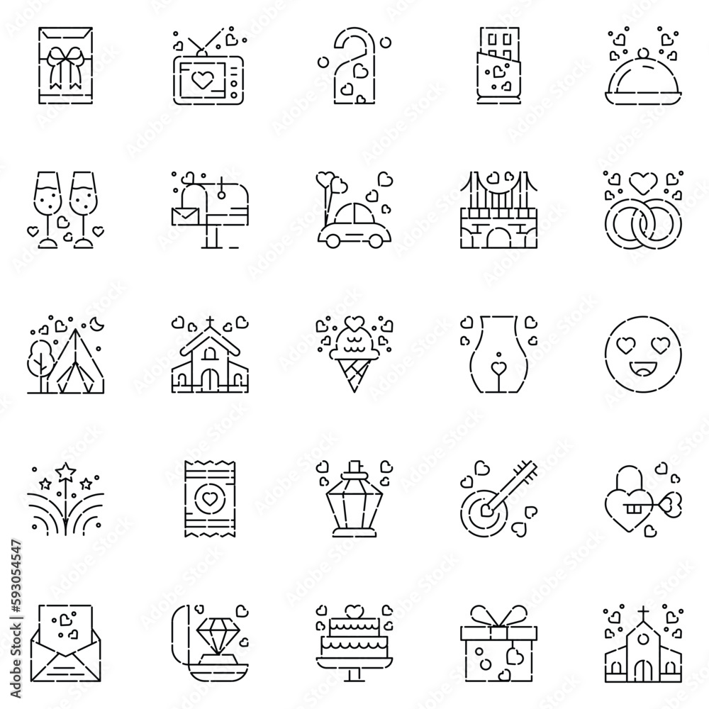 friendship Icons bundle. Vector illustration