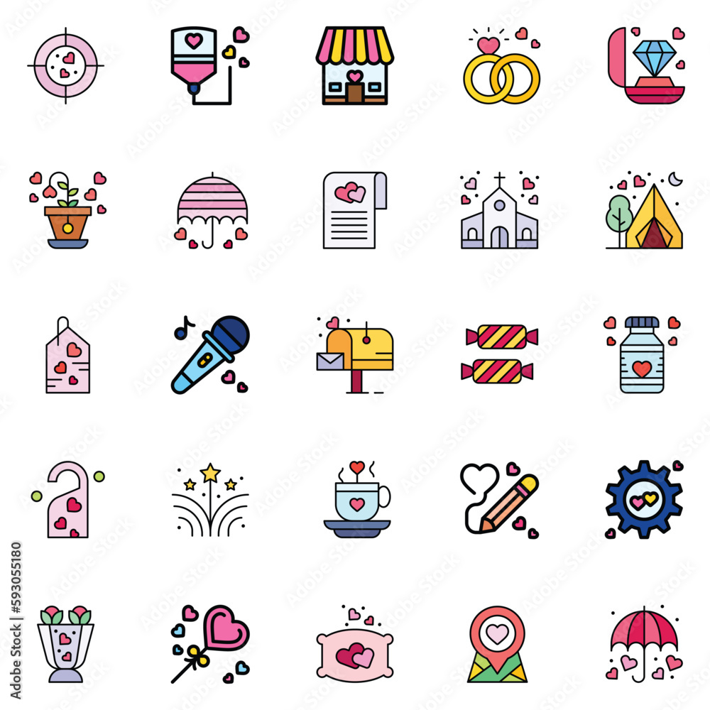Set of wedding icons. web icons bundle. vector illustration. Set of wedding icons. web icons bundle. vector illustration.