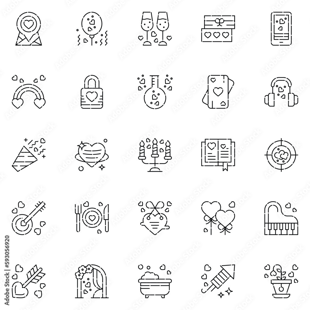 Valentine's Day Icons: teddy bear. letter. ring with a diamond. heart. rose. cupcake. strawberry in chocolate and gift. Vector illustration. Valentine's Day Icons: teddy bear. letter. ring with a diamond. heart. rose. cupcake. strawberry in chocolate and gift. Vector illustration.