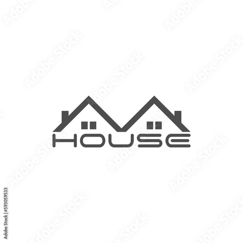 House and a roof icon isolated on transparent background