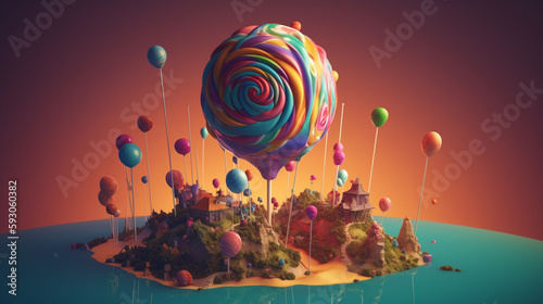 lollipop world surreal concept © bahadirbermekphoto