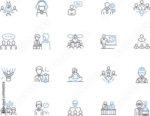 Casual people outline icons collection. Casual, People, Relaxed, Unconcerned, Unpretentious, Easygoing, Laid-back vector and illustration concept set. Comfort, Low-key, Cheerful linear signs