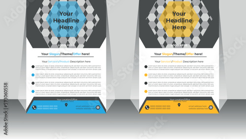 Modern business flyer template, creative design with editable content, available in two color's for your business purpose.
