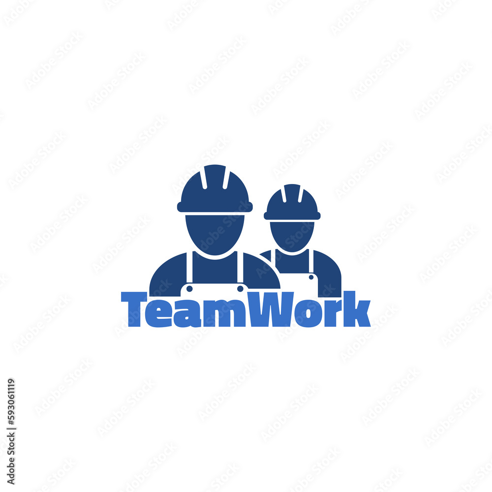 Team work logo icon isolated on transparent background