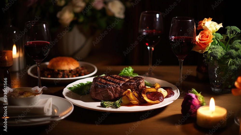 delicious western food dishes. Generative Ai