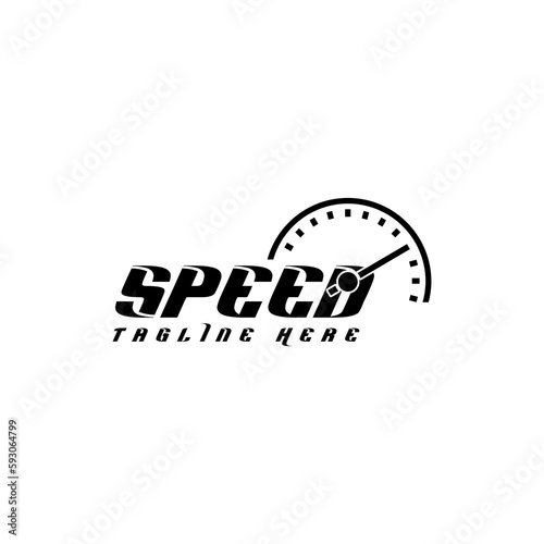 Fast acceleration odometer logo icon isolated on transparent background