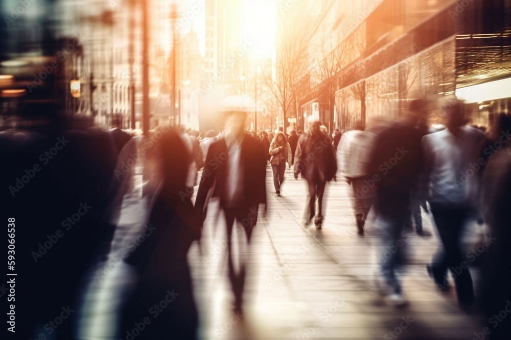 people walking in the city, generative ai people walking in the city, generative ai