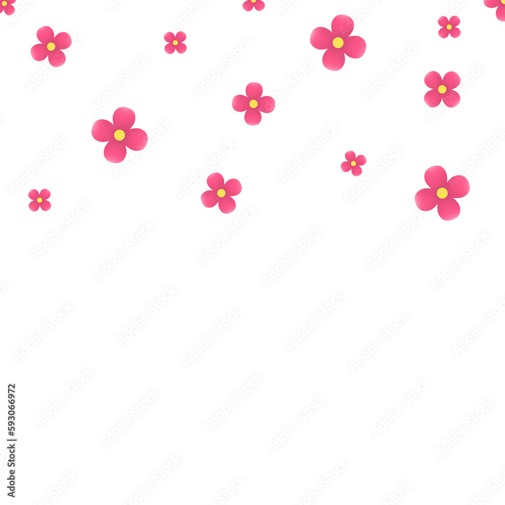 pink flower confetti party