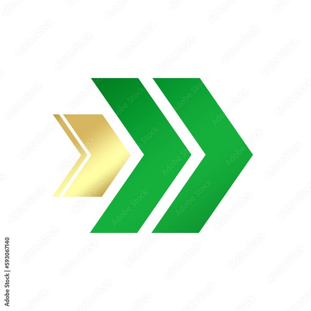 green arrow and gold green arrow and gold