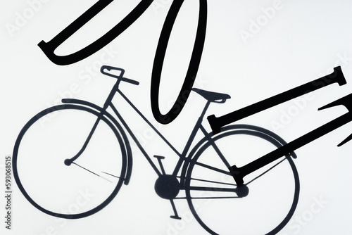 silhouette of a bike with part of a text "do it"