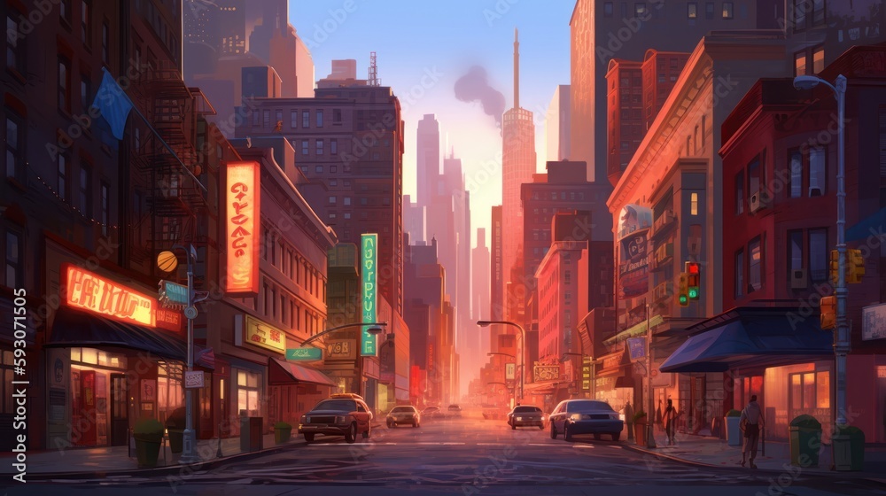 New York Gaming Art Environments Background