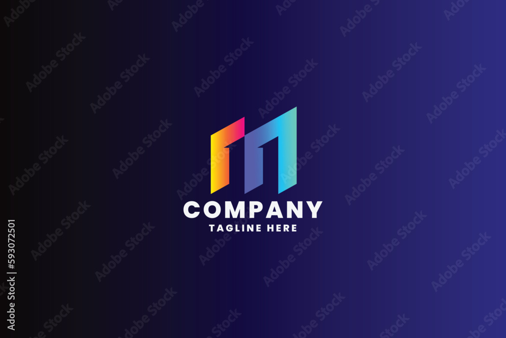 Obraz premium Media Home Letter M Pro Logo Template 