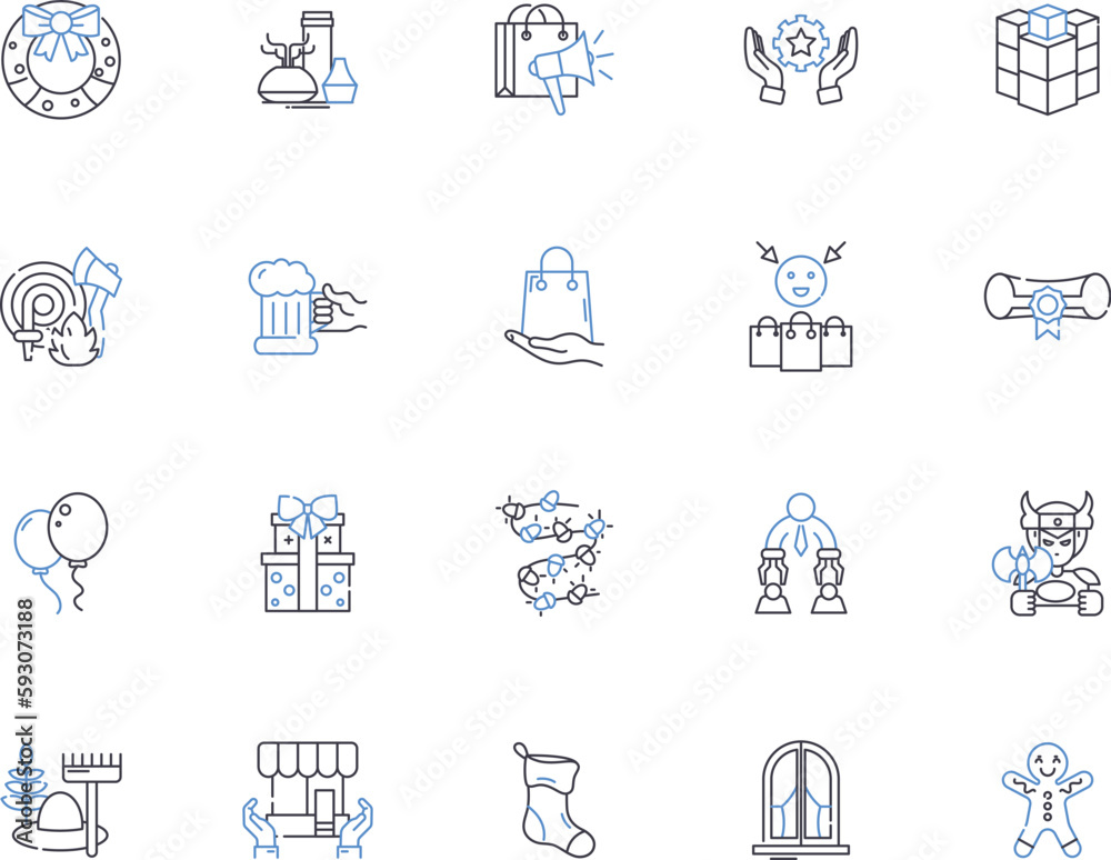 Naklejka premium Craft business outline icons collection. Craft, Business, Crafting, Handmade, Create, Artisan, Sell vector and illustration concept set. Shop, Goods, Design linear signs