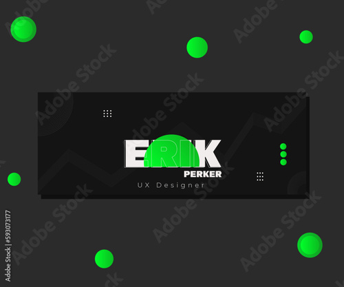 Vector minimal and modern ux designer social media cover template