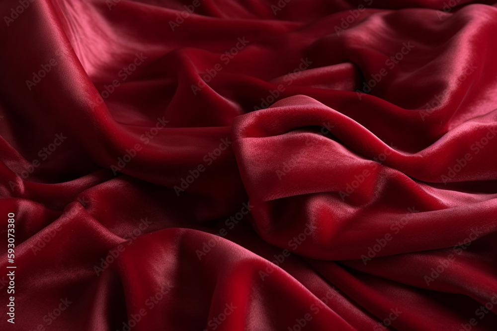 red silk background, ai generative red silk background, ai generative