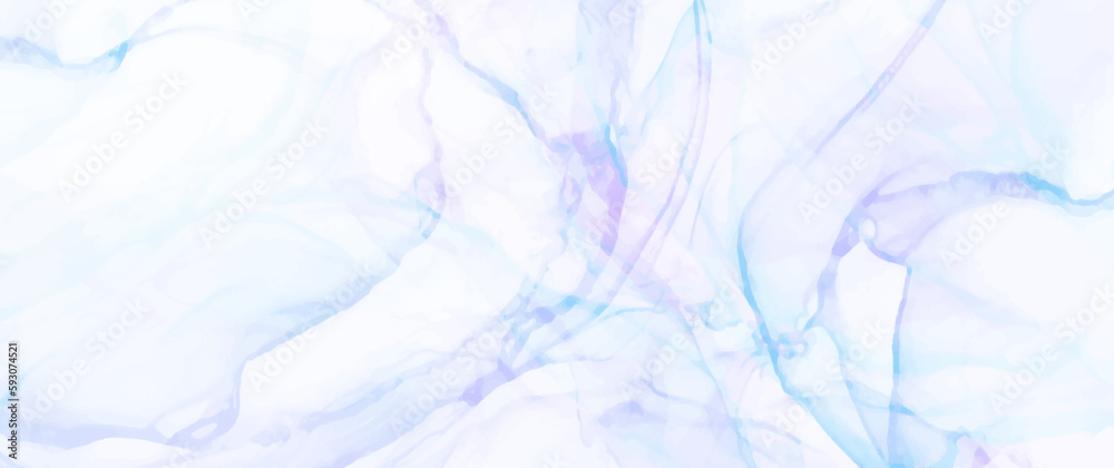 Obraz premium Abstract blue and pink vector texture background for invitations, banner, cover design, poster, banner, flyer, cards. Waves. Ink. Hand-drawn luxury illustration. Watercolor template for design. 