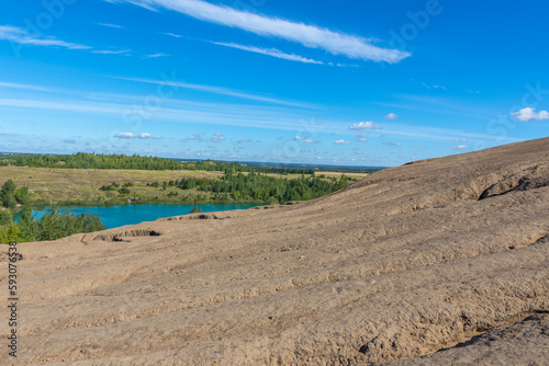picturesque blue lakes in the Tula region