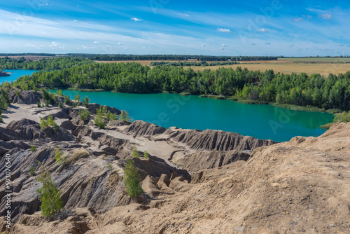 picturesque blue lakes in the Tula region