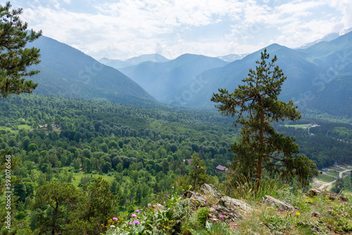 view of the cascade of mountains