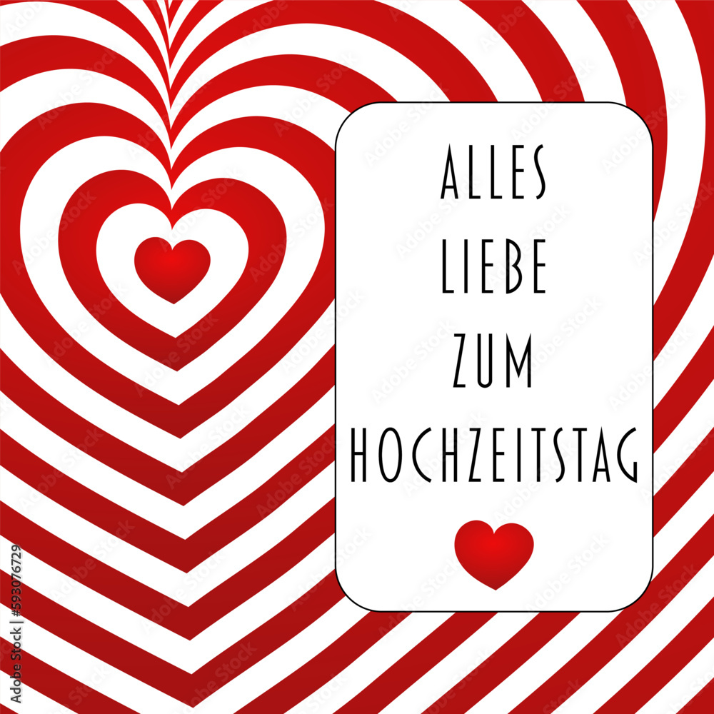 Alles Liebe zum Hochzeitstag Schriftzug in deutscher Sprache
