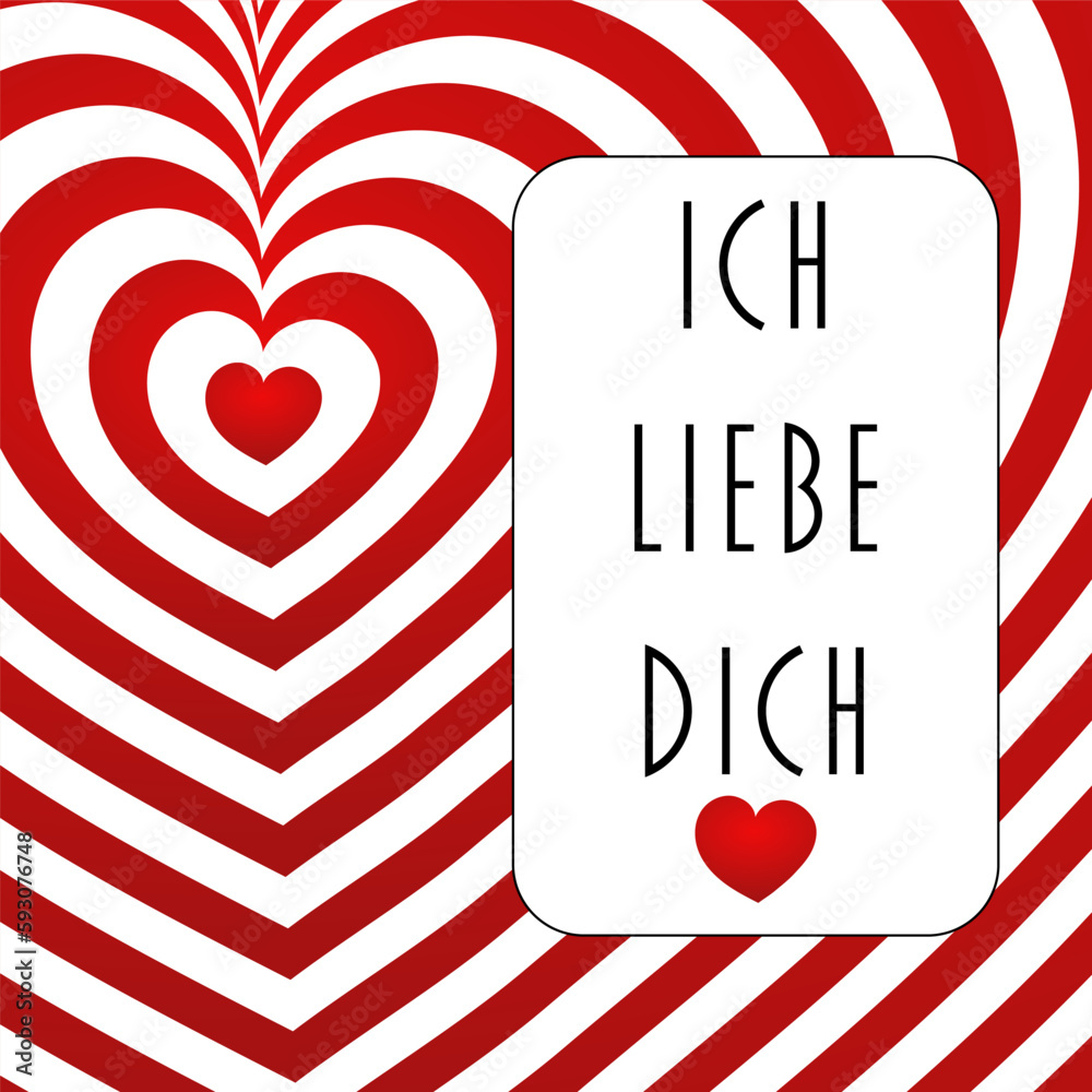 1000 Mal Ich Liebe Dich Zum Kopieren Ich liebe dich - Schriftzug in deutscher Sprache. Grußkarte mit roten