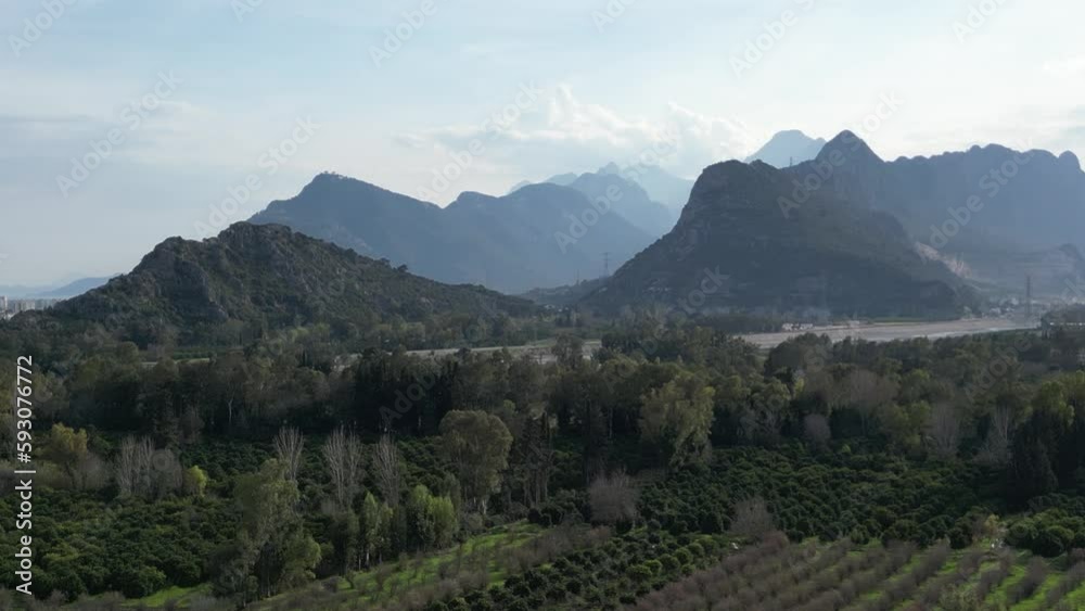 Aerial views of mountain ranges in Antalya /Turkey Aerial views of mountain ranges in Antalya /Turkey