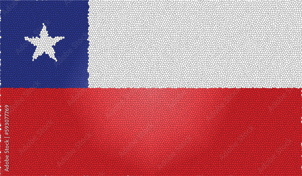 Chile textured flag