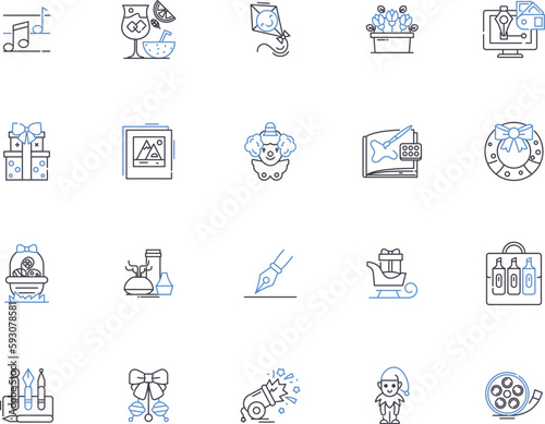 Creative outline icons collection. Innovative, Artistic, Imaginative, Original, Visionary, Unique, Inspired vector and illustration concept set. Expressionistic, Divergent, Resourceful linear signs photo