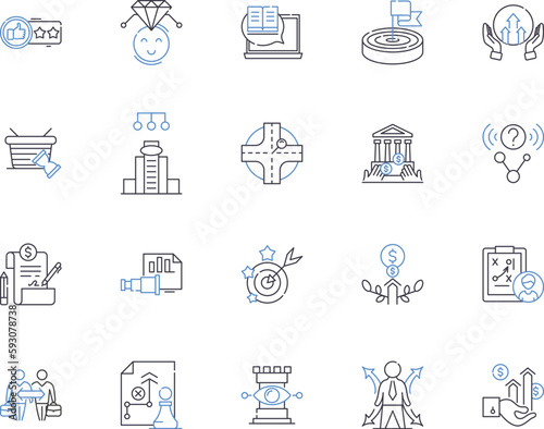 Digital Transformation outline icons collection. digital, transformation, technology, automation, cloud, analytics, artificial vector and illustration concept set. intelligence, online, agile linear