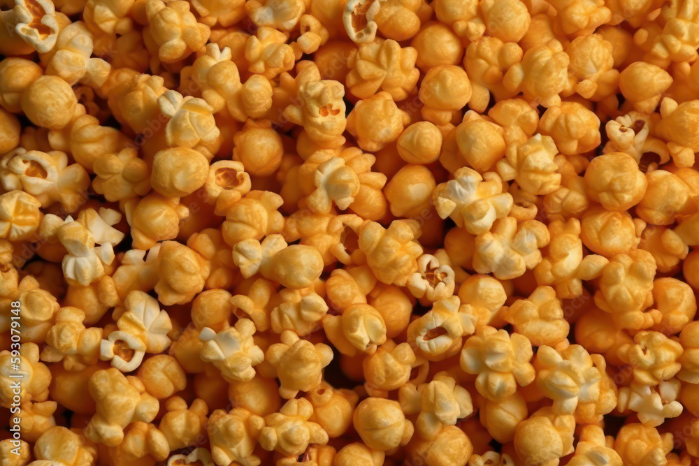 Popcorn texture background.Neural network AI generated Popcorn texture background.Neural network AI generated