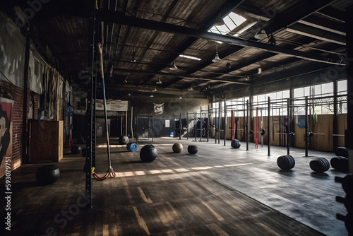 crossfit gyms in the style of quito school heroic, Generative AI © victorfreitas