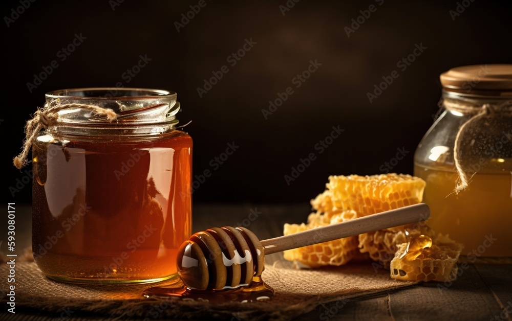 jar of honey. Generative AI jar of honey. Generative AI
