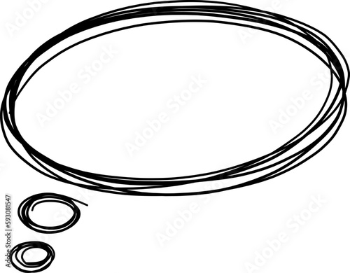 Scribble Ellipse Thought Bubble