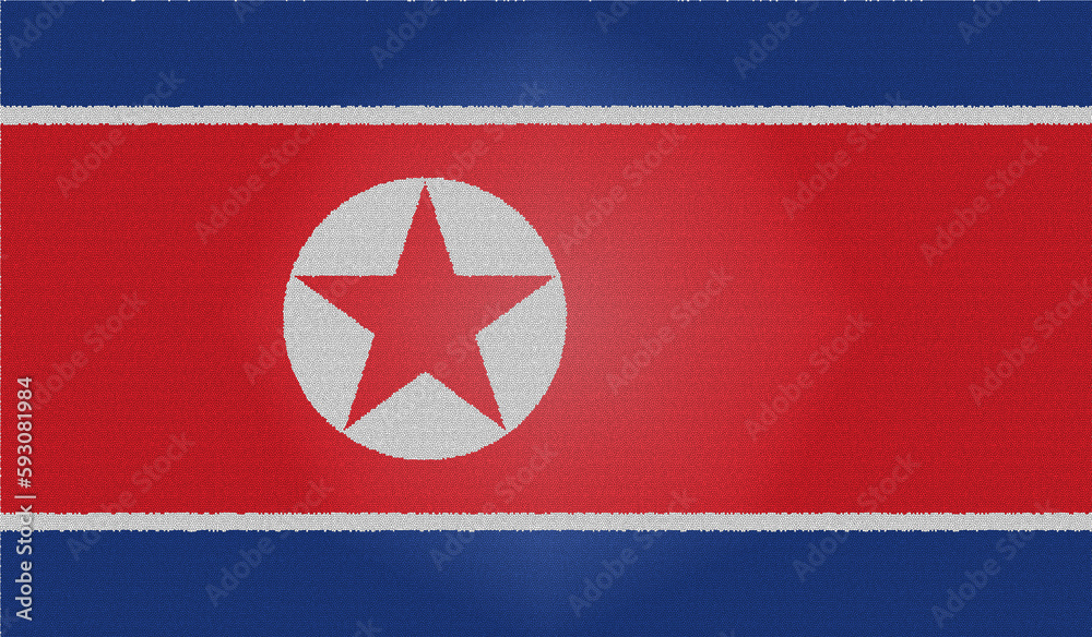 Fototapeta premium North Korea Textured country flag