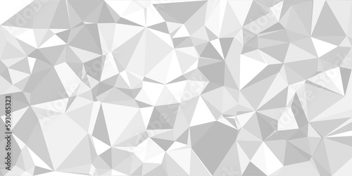 Abstract mosaic abstract background paper. Light gray triangular low poly style pattern. crumpled paper
