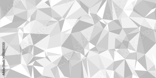 Abstract mosaic abstract background paper. Light gray triangular low poly style pattern. crumpled paper
